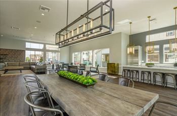 Clubhouse with large seating and tables